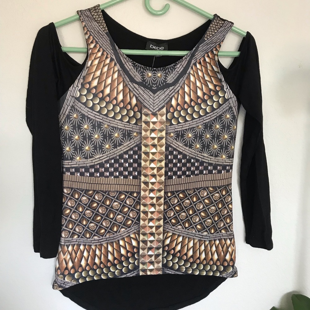 Bebe cold shoulder top